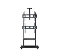 Support TV mobile double écran pour téléviseurs de 42 à 75 pouces avec hauteur réglable pour une expérience visuelle supérieure