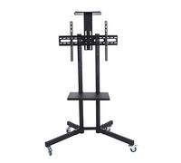 Support TV mobile réglable avec roulettes - Chariot TV universel pour écrans plats LCD/LED de 32 à 65 pouces - Support réglable en hauteur pour une mobilité et une stabilité faciles
