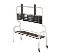 Support TV mobile réglable pour téléviseurs de 4385 pouces - Chariot roulant pour chambre à coucher, extérieur, bureau, école - Blanc - 120 cm