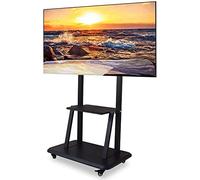 Support TV Mobile Support TV Roulant Chariot TV 100 kg, Support TV Mobile pour écran Plat LCD Plasma LED 60-100", Support TV Mobile réglable avec roulettes 2 éères
