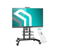 Support TV Motorisé Electrique pour 50"- 86" TVs, 90 kg -VESA 200x200 - 800x500 mm/Support TV sur Pied Roulette Hauteur Réglable TS1881E-B Noir