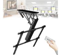 Support TV motorisé pour écrans de 32 à 65 pouces et 50 à 90 pouces, support de plafond électrique rabattable, fonctionnement silencieux avec télécommande, réglage de l'angle 0-75°, design rétractable