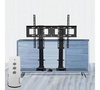 Support TV motorisé pour écrans de 65 à 100 Pouces, élévateur télescopique électrique avec télécommande sans Fil et Fonction mémoire, Hauteur réglable.