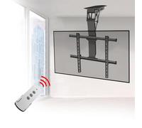 Support TV Motorisé Pour Téléviseurs De 50 à 90 Pouces, Avec Télécommande Et Commande Manuelle à Mémoire, Réglage De L'angle De 0 à 85°, Capacité De Charge 80 Kg, Support TV Plafond électrique