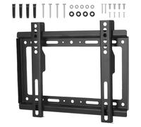 Support TV Mural Discret en Fer pour Écrans 14 à 42 Pouces | Kit de Vis et Outils D'installation, Profil Mince, Usage Maison et Chambre, Noir