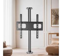 Support TV Mural - Écran Pivotant À 360 Degrés pour Téléviseur LCD avec Support Au Sol, Convient Aux Téléviseurs LCD De 32 À 55 Pouces, Étagère Rotative pour Cloison De Séparation, Meuble TV(66-82cm)