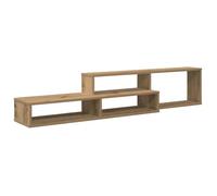 Support TV mural moderne - vidaXL - Bois d'ingénierie - 150x25x28 5 cm - Chêne Artisanal - Étagère intégrée