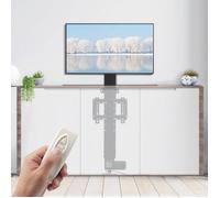 Support TV mural motorisé 28-32'' - ascenseur électrique 500mm charge 60kg cadre aluminium télécommande 220V gain de place salon