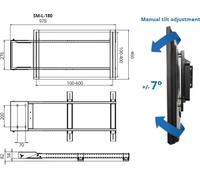Support TV mural motorisé WiFi orientable, ultra-plat, PREMIUM-SM-L180-WiFi