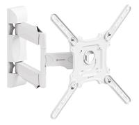 ONKRON Support Mural TV pour 32-65 Pouces Poids de 35 kg, Bras Television Mural VESA 100x100-400x400, Support TV Mural Orientable, Fixation Tele Murale Inclinable, Accroche Tele Pivotant Blanc M4-W