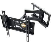 Support TV Mural Orientable et Inclinable Fix ation 31-65" Pouces (79-165cm) Max 95KG & Max Support VESA 400x400 / Support Television Mural - Accroche TV Mural - Support Mural TV Noir