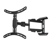 Support TV mural, pivotable, téles., bras long, 165cm (65"), jus. 25kg