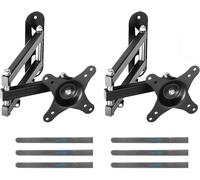 Support TV Mural pour Moniteur et Télévision Plat/Incurvé de 13-32 Pouces, Rotation à 360° Inclinaison 20°, VESA 75x75 / 100x100mm jusqu'à 13 kg, Support Mural TV, Noir, MA2720