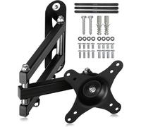 Support TV Mural pour Moniteur et Télévision Plat/Incurvé de 13-32 Pouces,Rotation à 360° Inclinaison 20°,VESA 75x75/100x100mm jusqu'à 13 kg,Support Mural TV,Noir,MA2720