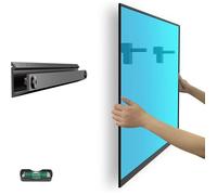 Support TV Mural Sans Perçage 22-55"", Charge 45 kg, VESA 400x400 mm, Fixation Murale TV Haute Résistance Noir