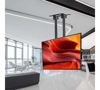 support TV mural, support TV mural, Support de montage TV réglable, support TV au plafond, support TV à 2 montants for écran unique, support TV inclinable for téléviseurs de 60 à 120 pouces, support a