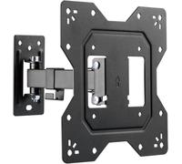 Support Tv Mural, Support Universel Inclinable Et Pivotant, Max. Vesa 200X200 Mm, Pour Moniteur Tv Plat Et Incurvé De 23-43 Pouces Jusqu'À 30Kg, Noir