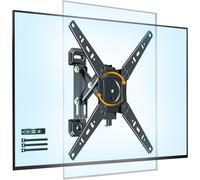 Support TV Murale Rotatif pour Téléviseurs 13-49 Pouces, Support TV Inclinable et Pivotant pour Écrans Plats et Courbes, VESA 75x75-300x300mm, Jusqu'à 25kg, Support Murale d'angle