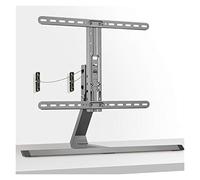 Support TV pivotant réglable pour téléviseurs de 37 à 75" - Support sur pied à mouvement complet - Capacité de 40 kg - Meuble TV moderne avec hauteurs réglables - Base robuste.