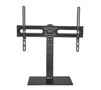 Support TV pivotant Universel, Base TV métallique réglable en Hauteur pour écrans de 32 à 70 Pouces, Design Vertical Gain de Place avec Rotation à 360°, Support en Fer Robuste pour