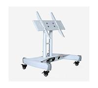 Support TV pivotant universel pour téléviseurs de 32 à 70 pouces, rotation à 90°, 4 niveaux de hauteur, base en verre trempé robuste, meuble TV moderne, design durable.