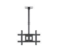 ONKRON Support Plafond TV pour 32" - 80" Ecran, Bras Articulé TV Plafond Poids de 68.2 kg - Support TV Plafond Long VESA 100x100-600x400/Bras Television Mural Plafond Inclinable Pivotant N2L-B Noir