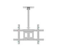 ONKRON Support Plafond TV 32""-80"", jusqu'à 68 kg, VESA 100x100-600x400, Bras TV Mural & Plafond Pivotant et Inclinable N1L-W Blanc