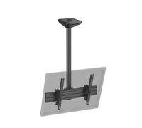 Support TV plafond inclinable 1 écran 43''- 55'' Hauteur 100 cm noir