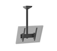 Support TV plafond inclinable 1 écran portrait 43''- 75'' Hauteur 100cm noir