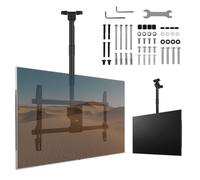 Maclean Support de Plafond pour téléviseur de 43 à 86 ″, capacité de Charge de 60 kg, inclinable, pivotant à 25°, réglable en Hauteur à 180 °, Hauteur réglable de 485 à 925 mm, VESA jusqu'à 600 x 400