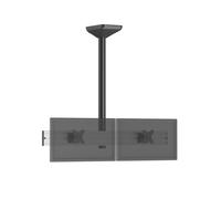 Support TV plafond menu board 2 écrans 32'' - Hauteur 100 cm