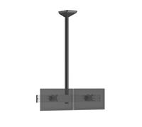 Support TV plafond menu board 2 écrans 32'' - Hauteur 150 cm