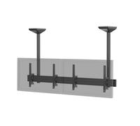 Support TV plafond menu board 2 écrans 45''- 55'' Hauteur 100cm noir