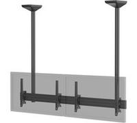 Support TV plafond menu board 2 écrans 45''- 55'' Hauteur 150cm noir Noir G