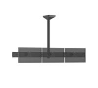 Support TV plafond menu board 3 écrans 32'' - Hauteur 100 cm noir