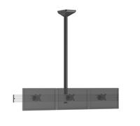 Support TV plafond menu board 3 écrans 32'' - Hauteur 150 cm