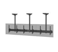 Support TV plafond menu board 3 écrans 45''-50'' Hauteur 100cm noir