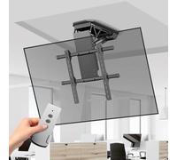 Support TV Plafond Motorisé, Réglage De L'angle De 0 à 85° Support TV Plafond électrique, Support TV Motorisé Pour Téléviseurs De 50 à 90 Pouces, Capacité De Charge 80 Kg, Vesa Max. 600 X 600 Mm