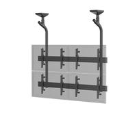 Support TV plafond mur d'images 4 écrans 45''- 55'' noir
