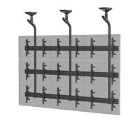 Support TV plafond mur d'images 9 écrans 45''-50'' noir