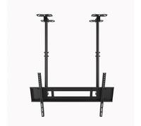 Support TV Plafond réglable - Support Mural TV, Support TV Plafond motorisé, Support TV Suspendu à Double Poteau, Compatible avec écrans Plats LED de 60 à 100 Pouces, VESA Max. 100