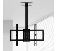 Support TV Plafond réglable - Support pivotant et inclinable pour téléviseurs de 45 à 80 Pouces, Fixation par vis d'expansion en métal, idéal pour Le Home cinéma et Les Solutions Peu encombr