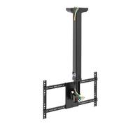 Support TV Plafond réglable - Support TV télescopique pour écrans Plats de 40 à 65 Pouces, supporte jusqu'à 45 kg, VESA Max. 600 x 400 mm, idéal pour Le Home cinéma (Noir)