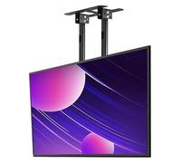 Support TV Plafond, Support de Plafond pour TV, Support TV Double réglable en Hauteur for écran Simple, Compatible avec Les téléviseurs à Profil Bas de 60 à 100 Pouces.(1-2.6m)