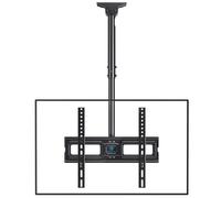Support TV Plafond - Support de Téléviseur Inclinable et Pivotant Ajustable pour l’Écran de 26 à 65 Pouces - Support de Toiture Full-Motion Supporte 50 kg avec VESA 400 x 400mm