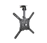 Support TV Plafond TooQ LPCE1123TSLI-B 23"-55" (58.4-139.7cm) VESA 75x75-400x400mm Inclinaison -80/0° Pivot -45/+45° Hauteur 520-614mm Max 20kg Noir