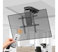 Support TV Plafond - Unité De Plafond Escamotable Cachée, Dispositif De Levage Électrique Rétractable, Levage Automatique, Basculement Vers Le Bas De 0 À 85 °, Adapté Aux Écrans De 32 À 90 Pouces, Plu