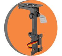 Support Tv Pour Plafond Adapté Aux Téléviseurs 13-27 Pouces Pliable Réglable En Hauteur Pivotant Inclinable Jusqu'À Vesa 100