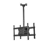 Support TV réglable au plafond et au mur, télescopique et rotation inclinable pour téléviseurs de 32 à 65 pouces, supporte jusqu'à 40 kg, parfait pour le home cinéma et économiser de l'espace