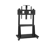 Support TV réglable pour téléviseurs de 32 à 70" pivotant à 90° avec support à mouvement complet - Base sur pied robuste - Peut supporter jusqu'à 110 kg - Meuble moderne pour salon - Assemblage facile